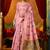 Baby pink cotton katha work & pum pum casual wear saree