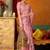 Baby pink cotton katha work & pum pum casual wear saree