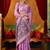 Lavender cotton katha work & pum pum casual wear saree