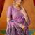 Lavender cotton katha work & pum pum casual wear saree