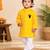 Boys yellow pure cotton father's day kurta pyjama set