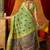 Pista cotton katha work & pum pum casual wear saree