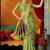Pista cotton katha work & pum pum casual wear saree