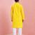 Boys yellow pure cotton father's day kurta pyjama set