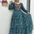 Navratri wear green color bandhni printed gamathi & mirror work long flared gown full stitched.