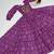 Navratri wear purple color bandhni printed gamathi & mirror work long flared gown full stitched.