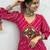 Navratri wear pink color bandhni printed gamathi & mirror work long flared gown full stitched.