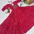 Navratri wear pink color bandhni printed gamathi & mirror work long flared gown full stitched.