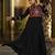Navratri wear black color georgette  gamathi & mirror work long flared gown full stitched.
