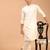 Boys cream silk blend kurta pyjama set