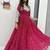 Navratri wear pink color faux georgette  gamathi & kodi lace work long flared gown full stitched.