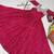 Navratri wear pink color faux georgette  gamathi & kodi lace work long flared gown full stitched.