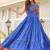 Navratri wear blue color georgette bandhni print gamthi & mirror -codi lace work gown full stitched