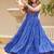 Navratri wear blue color georgette bandhni print gamthi & mirror -codi lace work gown full stitched