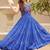 Navratri wear blue color georgette bandhni print gamthi & mirror -codi lace work gown full stitched