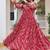 Navratri wear pink color georgette bandhni print gamthi & mirror -codi lace work gown full stitched