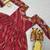 Navratri wear pink color georgette bandhni print gamthi & mirror -codi lace work gown full stitched