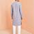 Boys grey cotton jacquard kurta pyjama set
