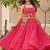 Navratri wear pink color georgette bandhni print gamthi & mirror -codi lace work gown full stitched
