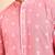 Boys pink cotton jacquard kurta pyjama set