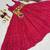 Navratri wear pink color georgette bandhni print gamthi & mirror -codi lace work gown full stitched
