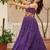 Navratri wear purple color georgette bandhni print gamthi & mirror -codi lace work gown full stitched