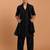Boys black georgette sequin embroidery kurta patiala set