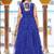Navratri wear blue color georgette bandhni print gamthi & mirror -codi lace work gown full stitched