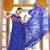 Navratri wear blue color georgette bandhni print gamthi & mirror -codi lace work gown full stitched