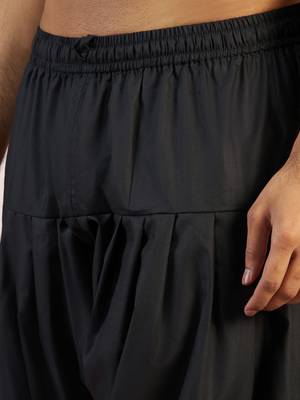 Boys black georgette sequin embroidery kurta patiala set 5