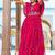 Navratri wear pink color georgette bandhni print gamthi & mirror -codi lace work gown full stitched