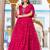 Navratri wear pink color georgette bandhni print gamthi & mirror -codi lace work gown full stitched