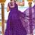 Navratri wear purple color georgette bandhni print gamthi & mirror -codi lace work gown full stitched