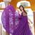 Navratri wear purple color georgette bandhni print gamthi & mirror -codi lace work gown full stitched