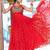 Navratri wear red color georgette bandhni print gamthi & mirror -codi lace work gown full stitched