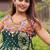 Navratri wear green color georgette printed gamthi & mirror -codi lace work gown full stitched