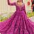 Navratri wear purple color georgette bandhni printed gamthi & mirror work gown full stitched
