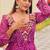 Navratri wear purple color georgette bandhni printed gamthi & mirror work gown full stitched