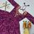 Navratri wear purple color georgette bandhni printed gamthi & mirror work gown full stitched
