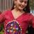 Navratri wear maroon color georgette bandhni printed gamthi & mirror work gown full stitched