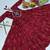 Navratri wear maroon color georgette bandhni printed gamthi & mirror work gown full stitched