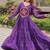Navratri wear purple color georgette bandhni printed gamthi & mirror work gown full stitched
