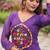 Navratri wear purple color georgette bandhni printed gamthi & mirror work gown full stitched