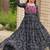Navratri wear black color georgette bandhni printed thread embroidered mirror -codi lace work gown full stitched