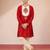 red work viscose silk zari embroidery bengali style boys kurta pajama