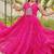 Navratri wear pink color georgette bandhni printed thread embroidered mirror work gown full stitched