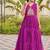 Navratri wear purple color georgette bandhni printed thread embroidered mirror work gown full stitched