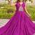 Navratri wear purple color georgette bandhni printed thread embroidered mirror work gown full stitched