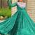 Navratri wear green color georgette bandhni printed thread embroidered mirror work gown full stitched