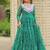 Navratri wear green color georgette bandhni printed thread embroidered mirror work gown full stitched